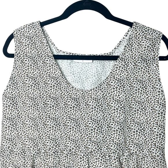 Saint Helena Sleeveless Cotton/Linen Dress Animal Print Cheetah Leopard Sz S - Picture 4 of 8